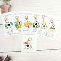 7 Football Keychains, with Pocket-Sized Encouragement Cards, Bag Accessories, Perfect Gifts for Football Fans, Keychain Gifts for Sports Enthusiasts.