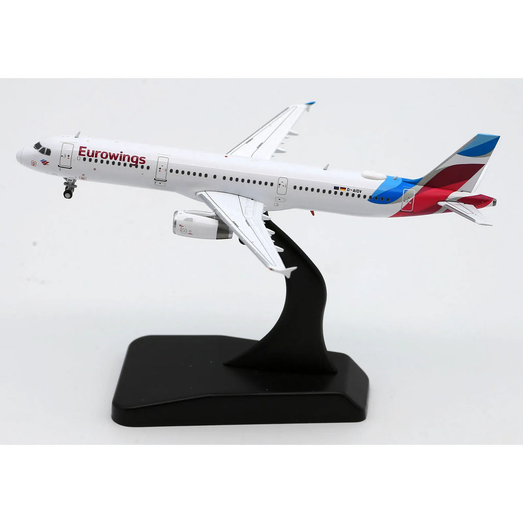 XX40141 Alloy Collectible Plane Gift JC Wings 1:400 Eurowings Airlines Airbus A321 Diecast Aircraft Jet Model D-AIDV With Stand