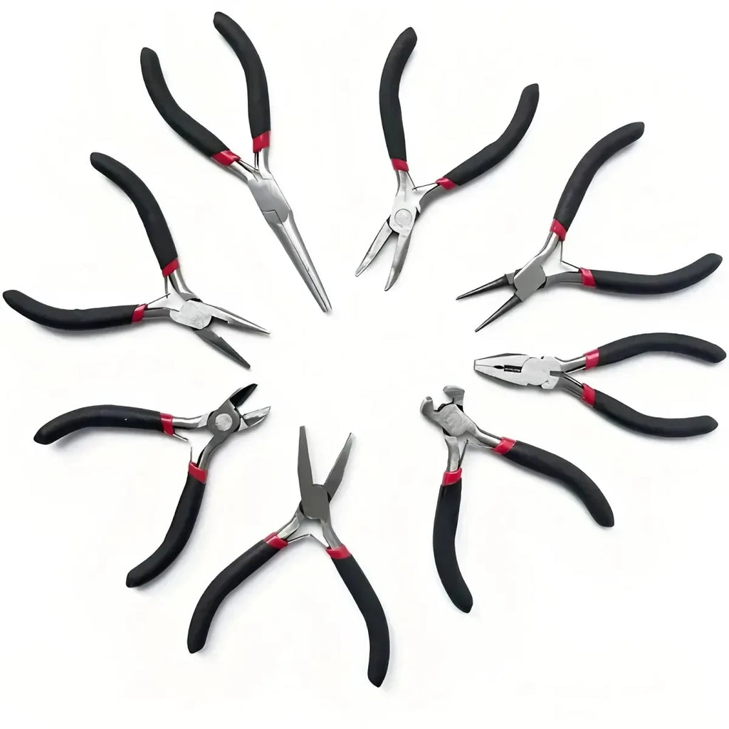8Pcs Mini Jewelry Making Pliers, Earrings Making Tools, Wire Cutting Stripping Pliers, Supplies for DIY Crafts