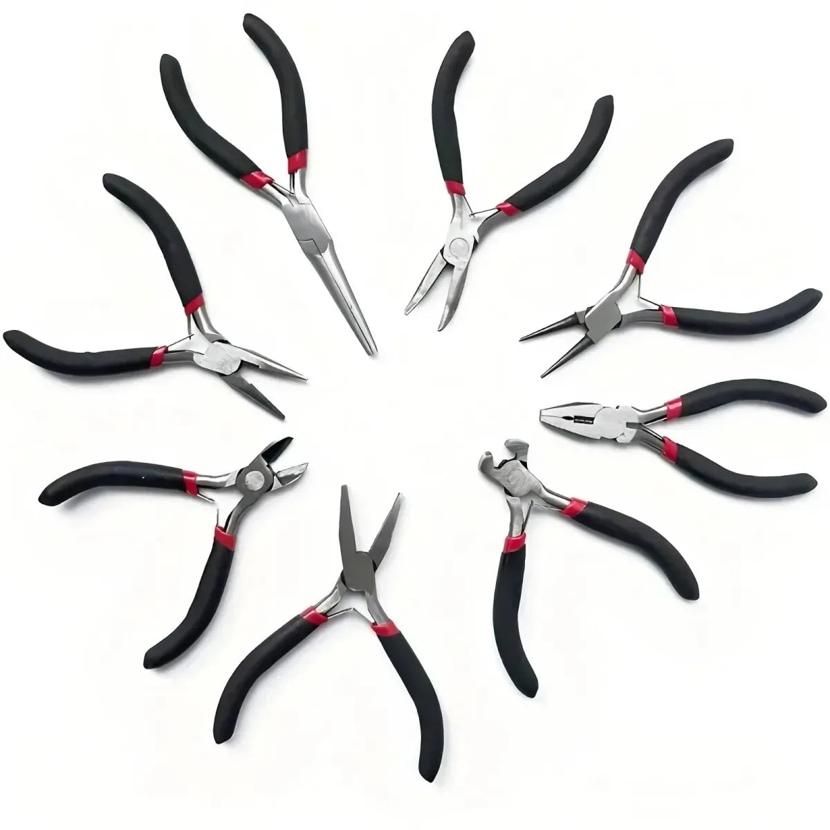 8Pcs Mini Jewelry Making Pliers, Earrings Making Tools, Wire Cutting Stripping Pliers, Supplies for DIY Crafts