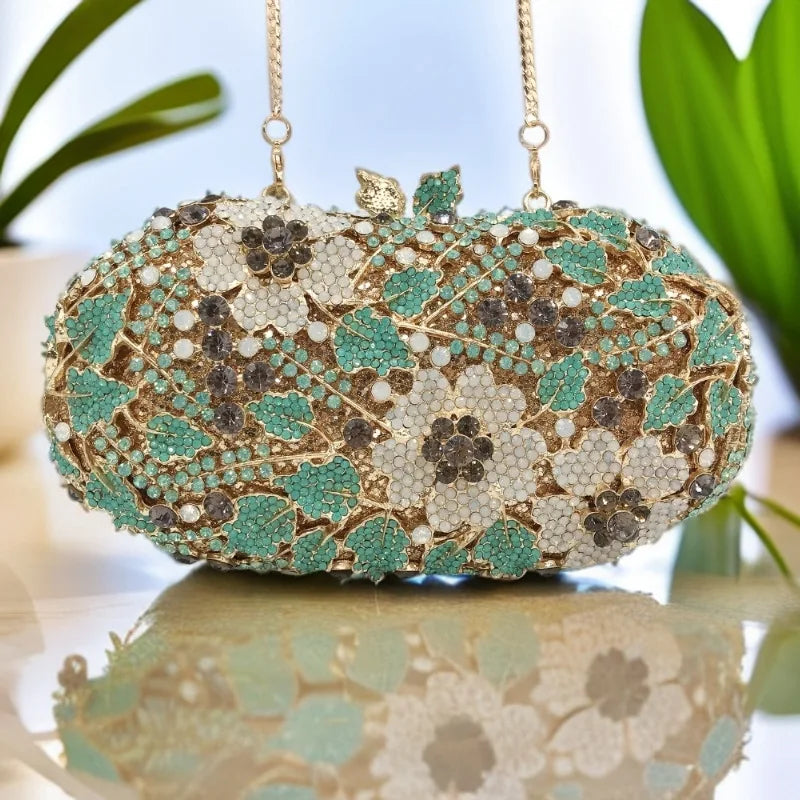 Elegant Women Rhinestone Evening Bag Designer Crystal Banquet Handbag Luxury Wedding Bride Clutch Purse Unique Diamond Clutches