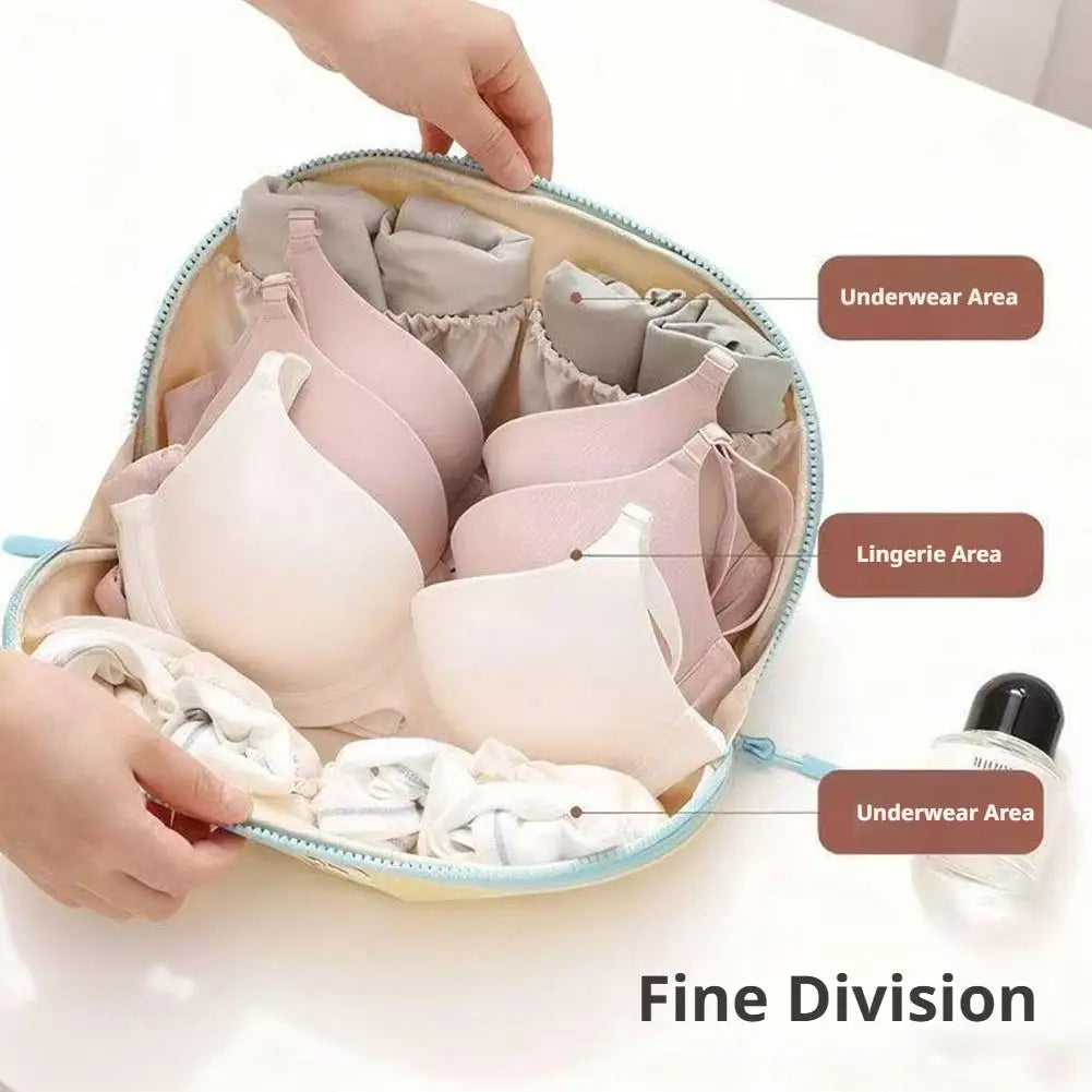 3in1 Travel Underwear Storage Bag Waterproof Panty Socks Organizer Portable Packing Cube Luggage Pouch Toiletry Cosmetic Bag