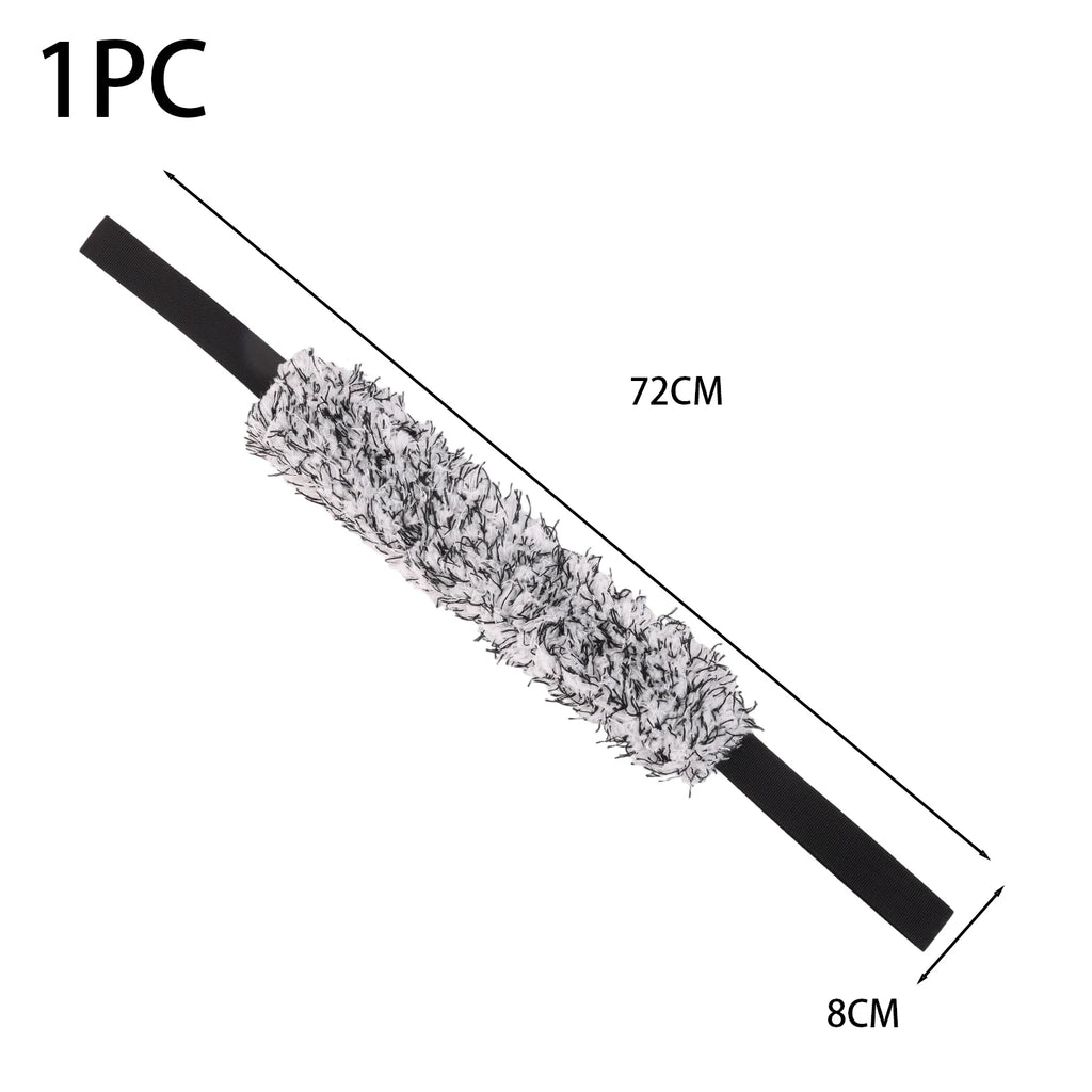 Microfiber Coral Plush Wheel Pull Tape Brush Wheel Tension Car Wash Towel Brush Car Wash Towel Brush Accessories Cleaning Tape