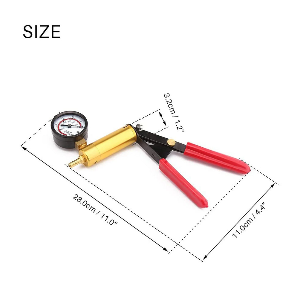 2 in 1 Automotive Handheld Vacuum Pump Brake Bleeder Kit for Motorcycle 16 pcs Brake System Bleeding Tools with Gauge Adapters