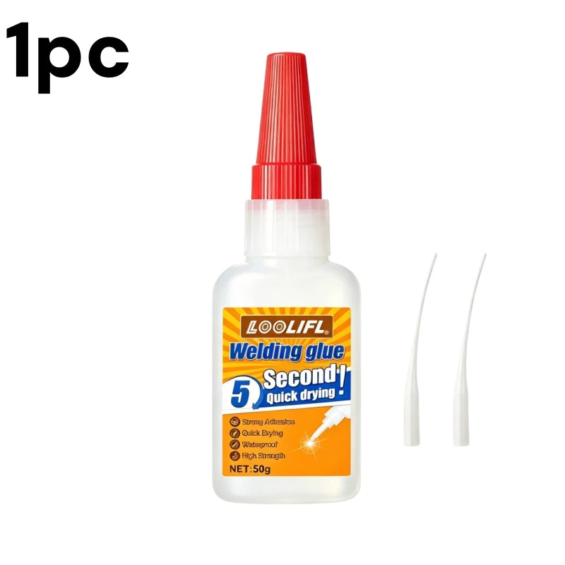 50g Dry Oily Welding Super Glue Waterproof Instant Adhesive With Nozzles For Metal Ceramic Shoe Wood Glass DIY Daily Repair
