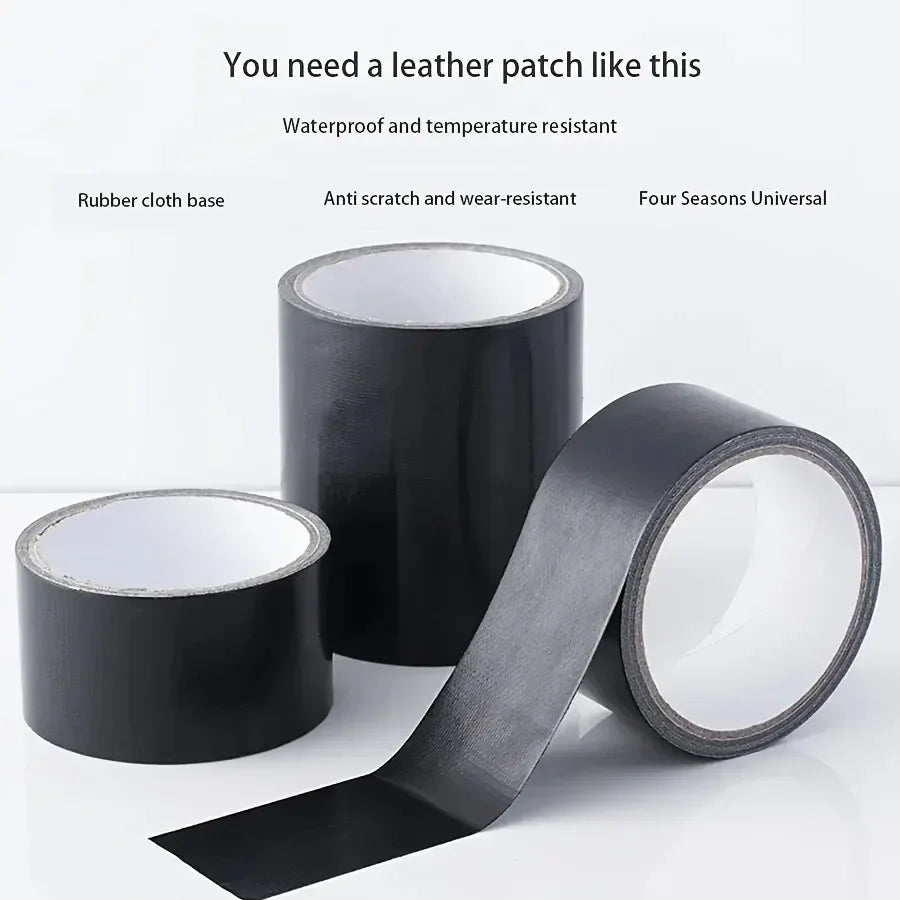 Black Repair Tape for E-Bike Seat/Chair/Sofa Cushion, Strong Adhesion Leather repair tape