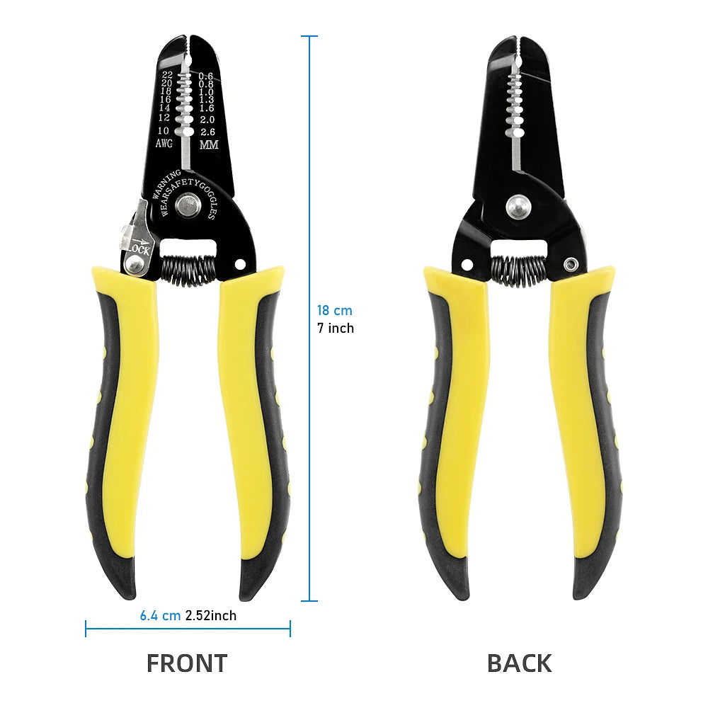 Multifunctional Crimping Pliers Wire Stripper Cutter Crimper 10-26AWG Crimping Tool Terminals Electrical Clamp Mini Tools