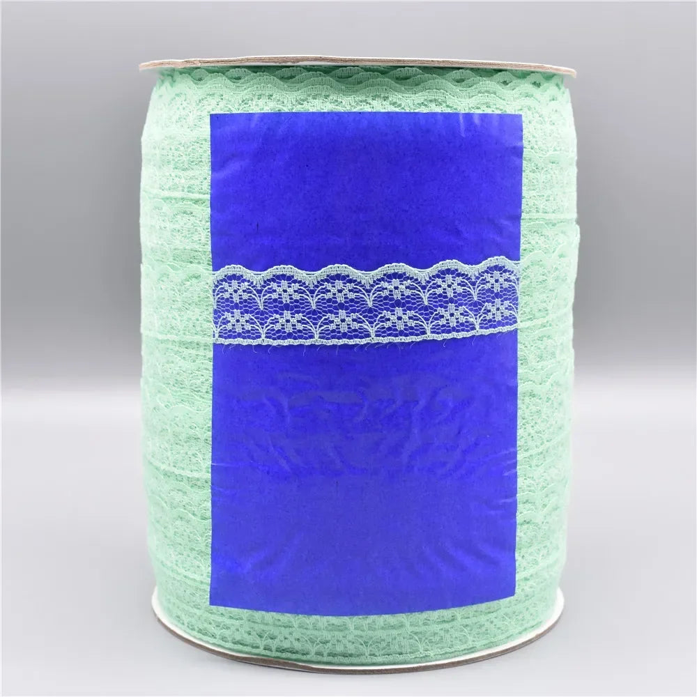 Wholesale 600yards/Roll White Lace Ribbon Width/22mm Lace Trim Fabric Embroidered Sewing Decoration African Lace Fabric Applique