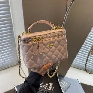 Luxury Original Diaper Bag Fashionable Square Design Leather Crossbody Shoulder Bag Large Capacity Elegant Tote Messenger