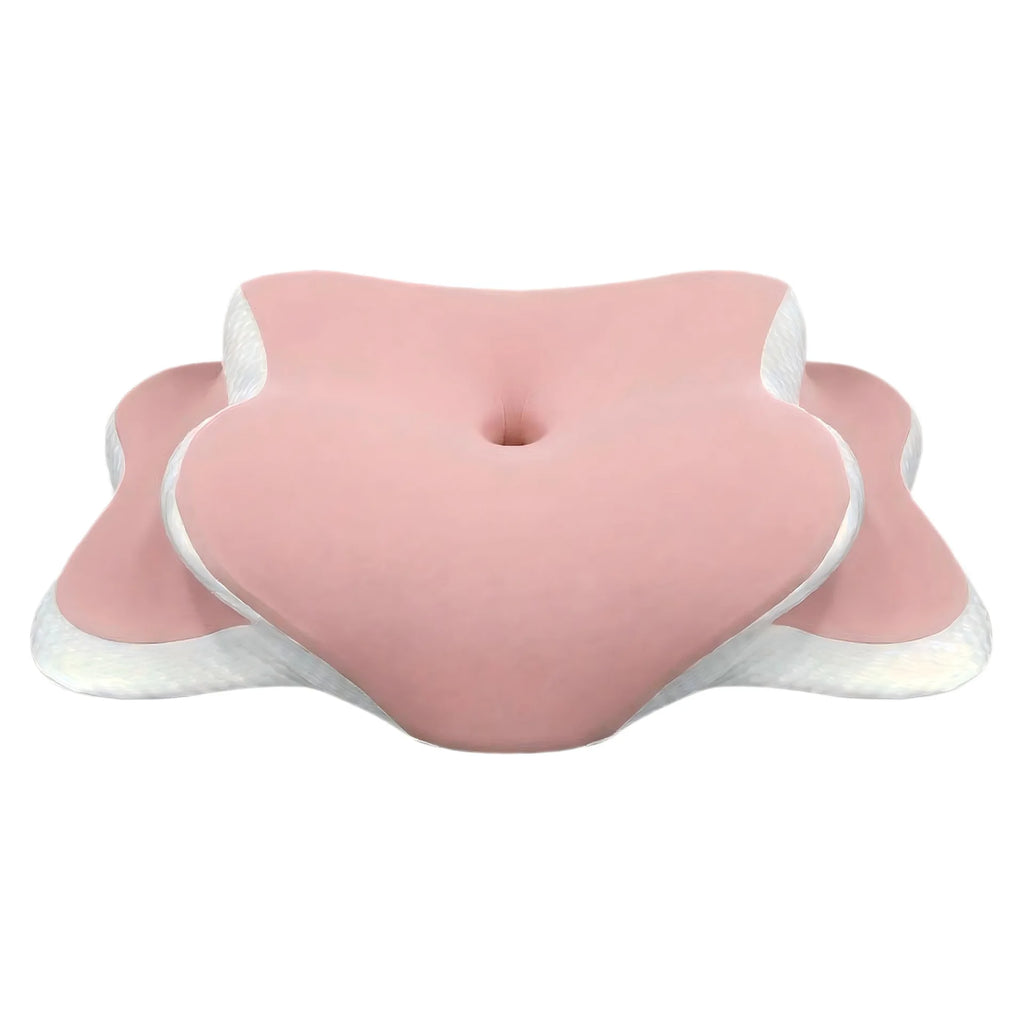 Dual Height Memory Foam Cervical Pillow with Armrest Grooves for Neck Pain Relief Ergonomic Orthopedic Support Side Back Sleeper