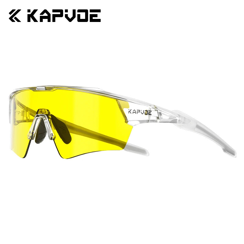 Kapvoe Hot Shadowless Photochromic Cycling Glasses Lighteight UV400 Sunglasses Men Women Bike MTB Eyewear Riding Outdoor Running