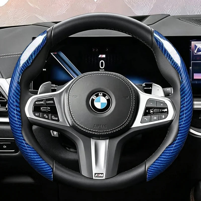 Suitable for Bmw Carbon Fiber Texture Steering Wheel Cover  for X3 3 5 2 4 1 7 8 Series X1 X5 X2 X4 X6 X7 Ix I4 I5 I7 Z4
