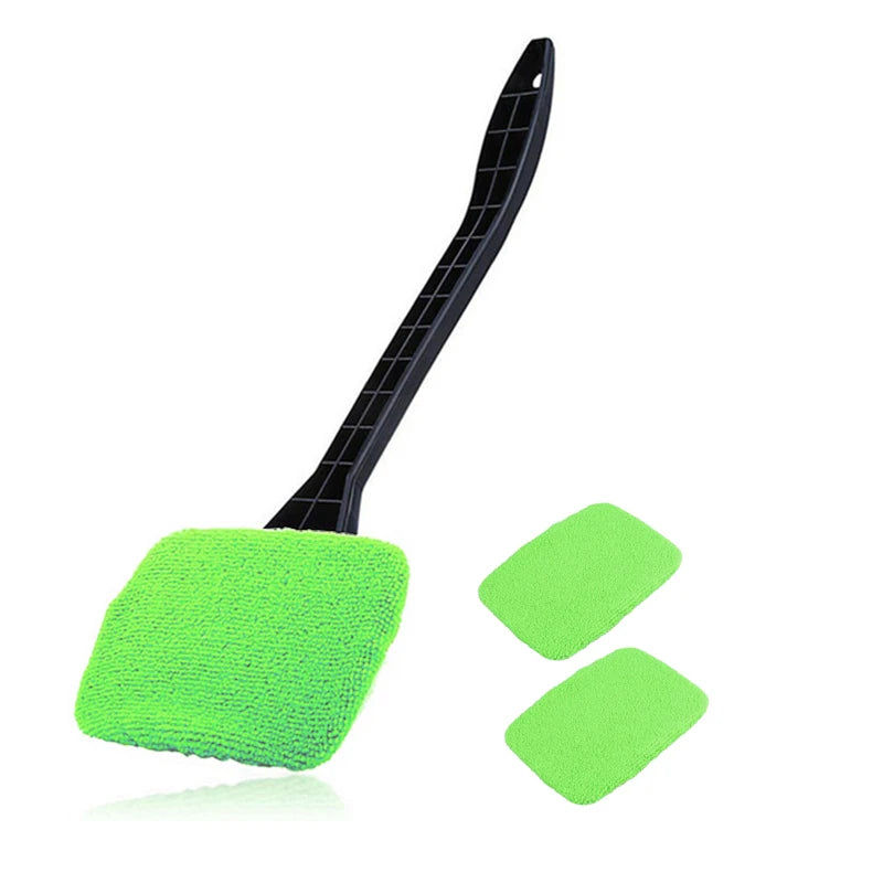 Car Glass Window Cleaner Brush Towel Kit Cleaning Wash Tool Cars Accessories Wash Tools Long Handle Wash Brush Auto Glass Wiper