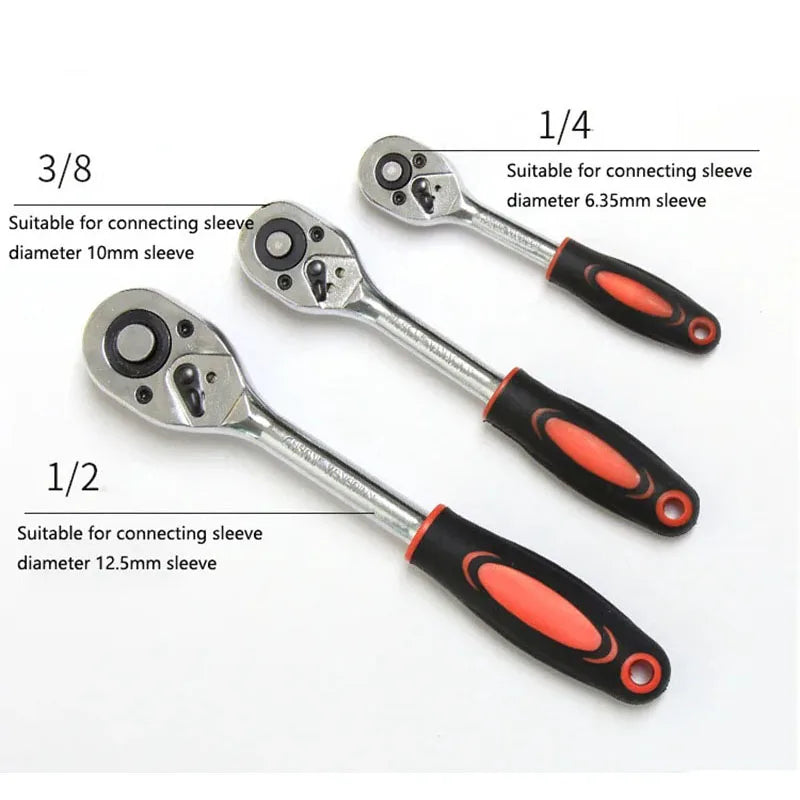 1/4 3/8 1/2 inch Socket Wrench Set Extension Rod Multi-function Ratchet Spanner Set for Car Motorcycle Repair Hand Tool Set Case