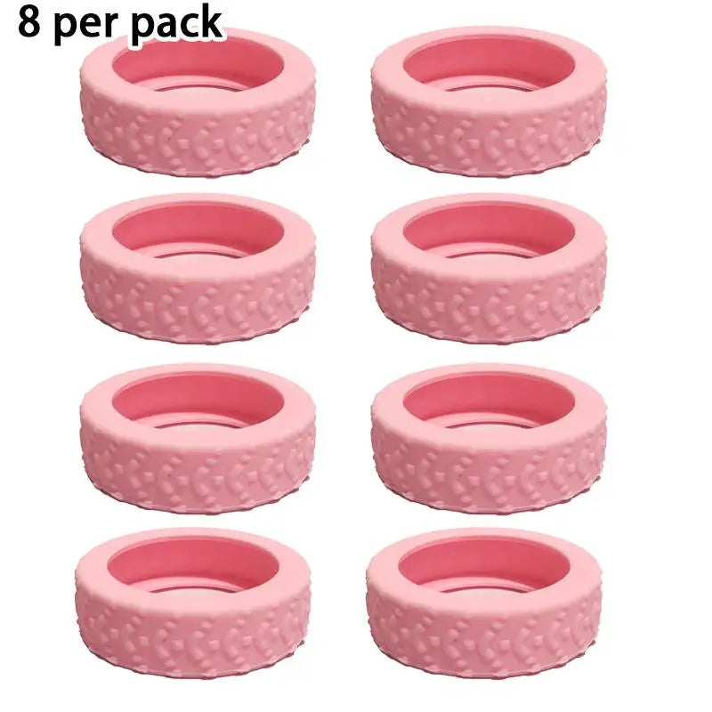 8-Piece Luggage Wheel Protective Cover Silent Silicone Cover And Universal Noise Reduction Accessories Thicken Texture Silicone