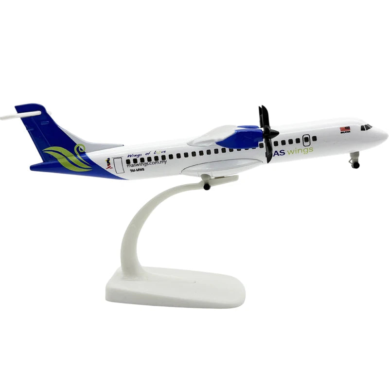 1Pc 20cm ATR Plane Airplane Model Aircraft Diecast Metal  Alloy Collection Gift Children Toy Home Decor