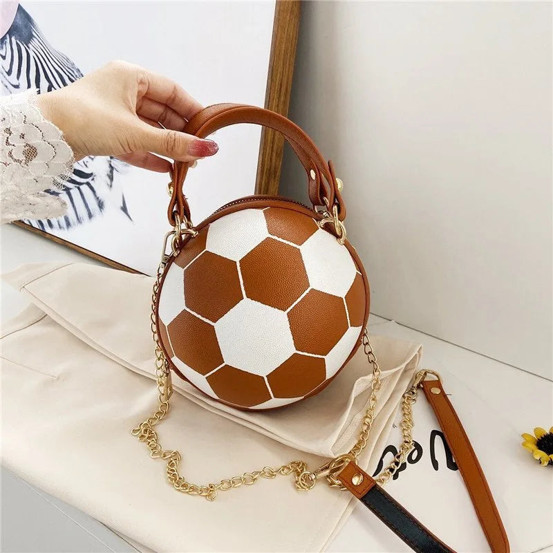 Women's INS Super Hot Personalized Basketball Bag Versatile One Shoulder Crossbody Bag Korean Edition Round Bag Fast Shipment
