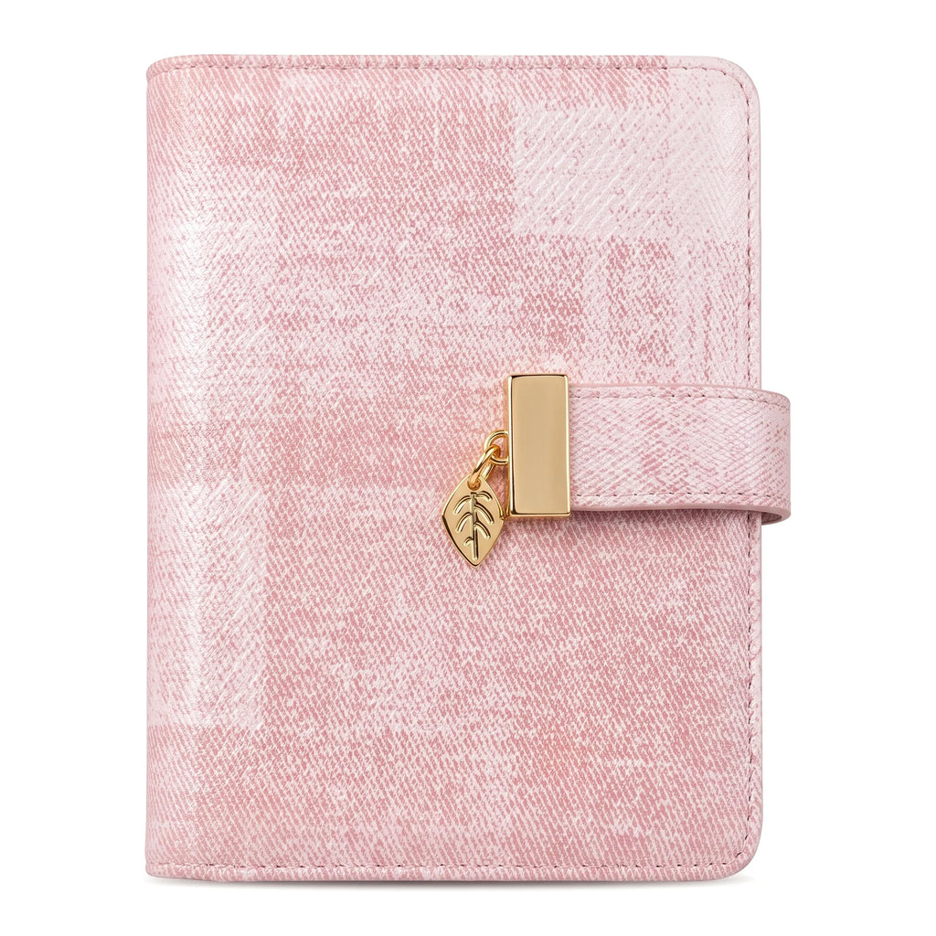 Pomelo Best Pink Plaid RFID Blocking Passport Cover Multi Card Slot Travel Wallet for Women