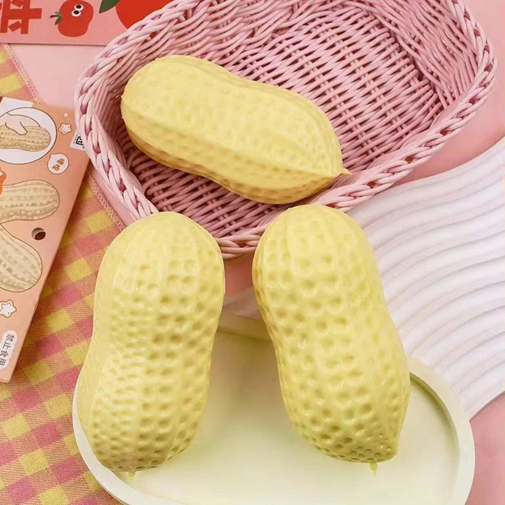 Squishy Toys Peanut Model Stress Relief Soft Butter Texture Squishies Fidget Tool Anti-Stress Gift Kids Adults Birthday Favor