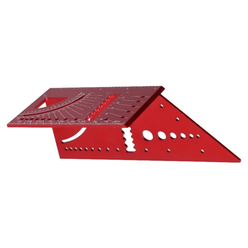 Woodworking Square Size Measure Ruler Aluminum Alloy 3D Mitre 45 90 Degree Angle Measuring Tool