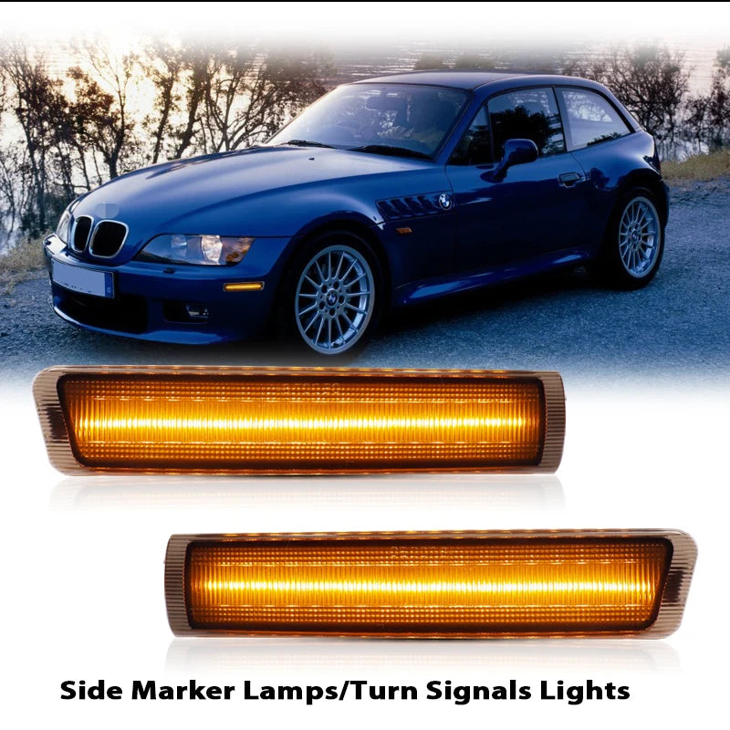 Car T10 LED Front Side Marker Lamp Fender Light For 1996-2002 BMW Z3 M Coupe Roadster Amber Turn Signal Light/Driving Lights 12V