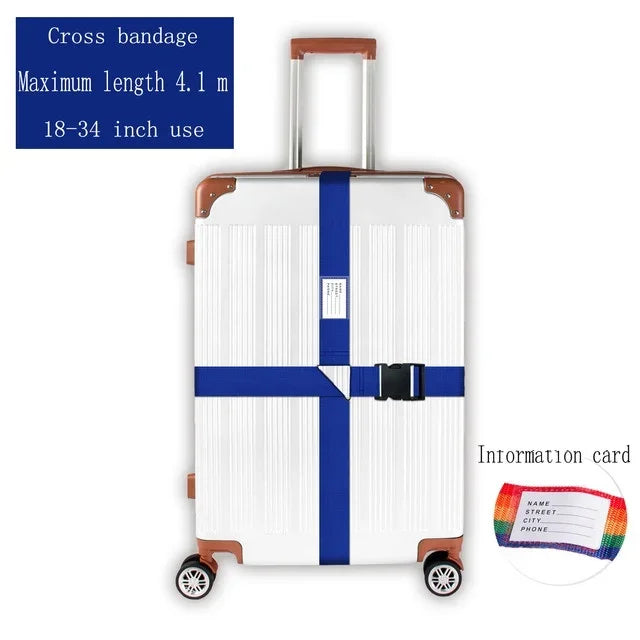 Convenient Adjustable Luggage Straps Portable Bungees Easy Travel Necessary Reusable Belt protect Suitcase Accessories Items
