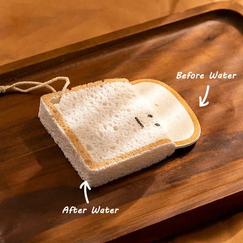 Wood pulp cotton wiping cloth in the shape of toast bread, used for car interior cleaning, kitchen dishwashing, towel cleaning,