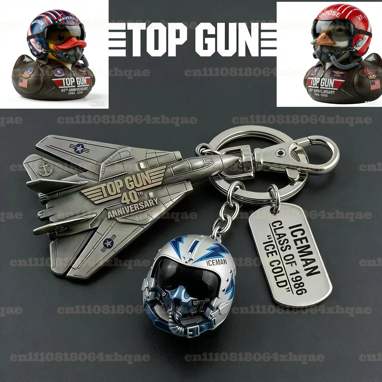 Top Gun 40th Anniversary Keychain & Duck ,Home Desktop Decorations Small Gift 2026 New 40th Anniversary Fan Exclusive Gift