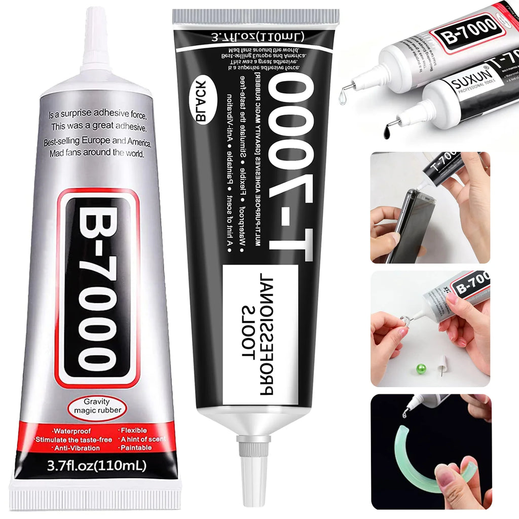B7000 Glue Mobile Screen Repair Transparent Adhesive T7000 Waterproof Black Glue DIY Multipurpose Jewelry Craft Strong Glue