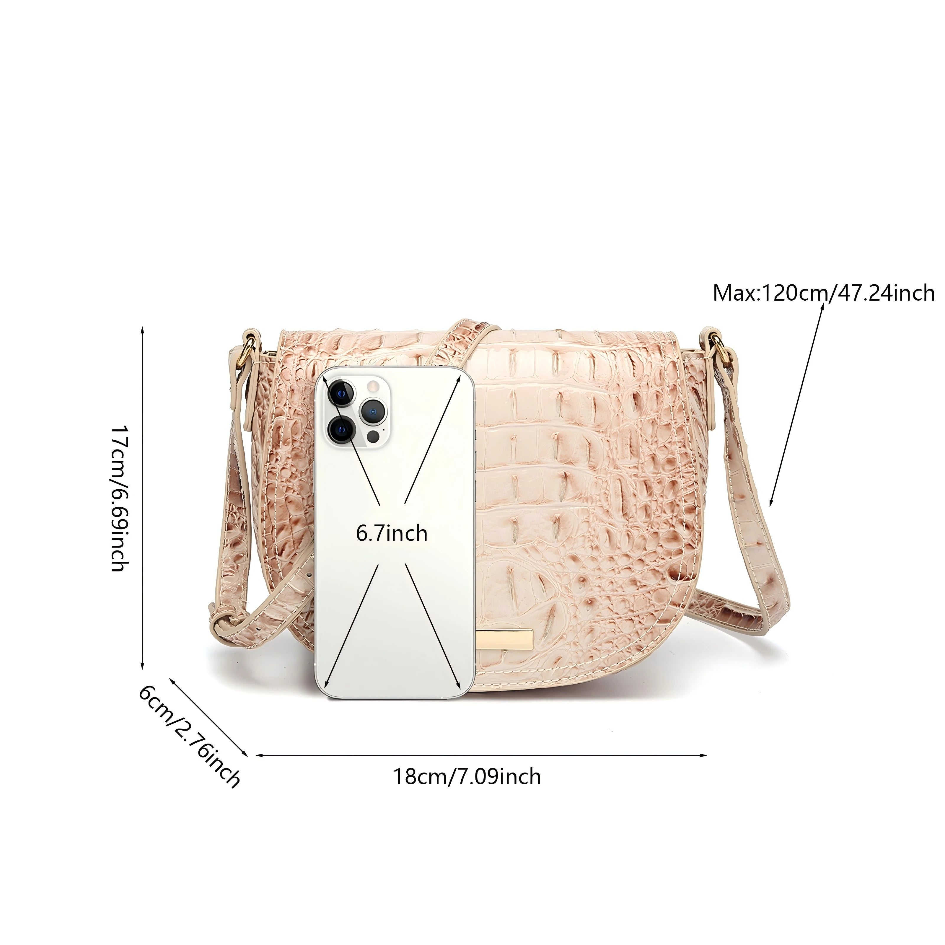 Multi-pocket Flap Shoulder Bag Adjustable Soft Strap Lightweight Portable Handbag Large Capacity Storage Design Practical Daily Outdoor Camping Hiking Travel Casual Carry Bag for Women Fashionable Delicate Convenient Daily Es