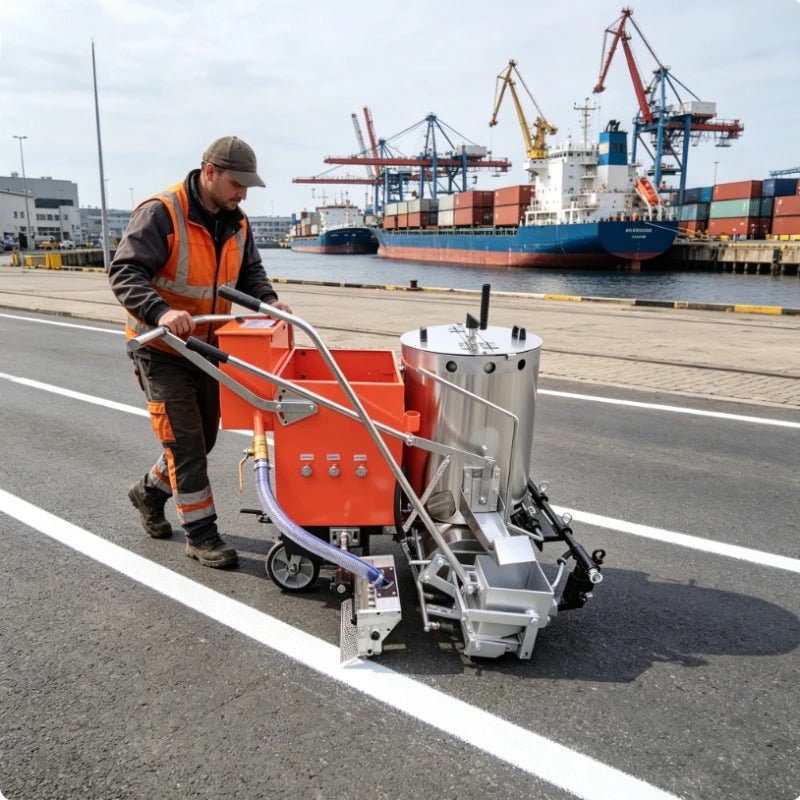 Road Marking Machine Line Striper Line Striping Machine Airless Hand Push Cold Paint Marking Equipment For Parking Lot Garage