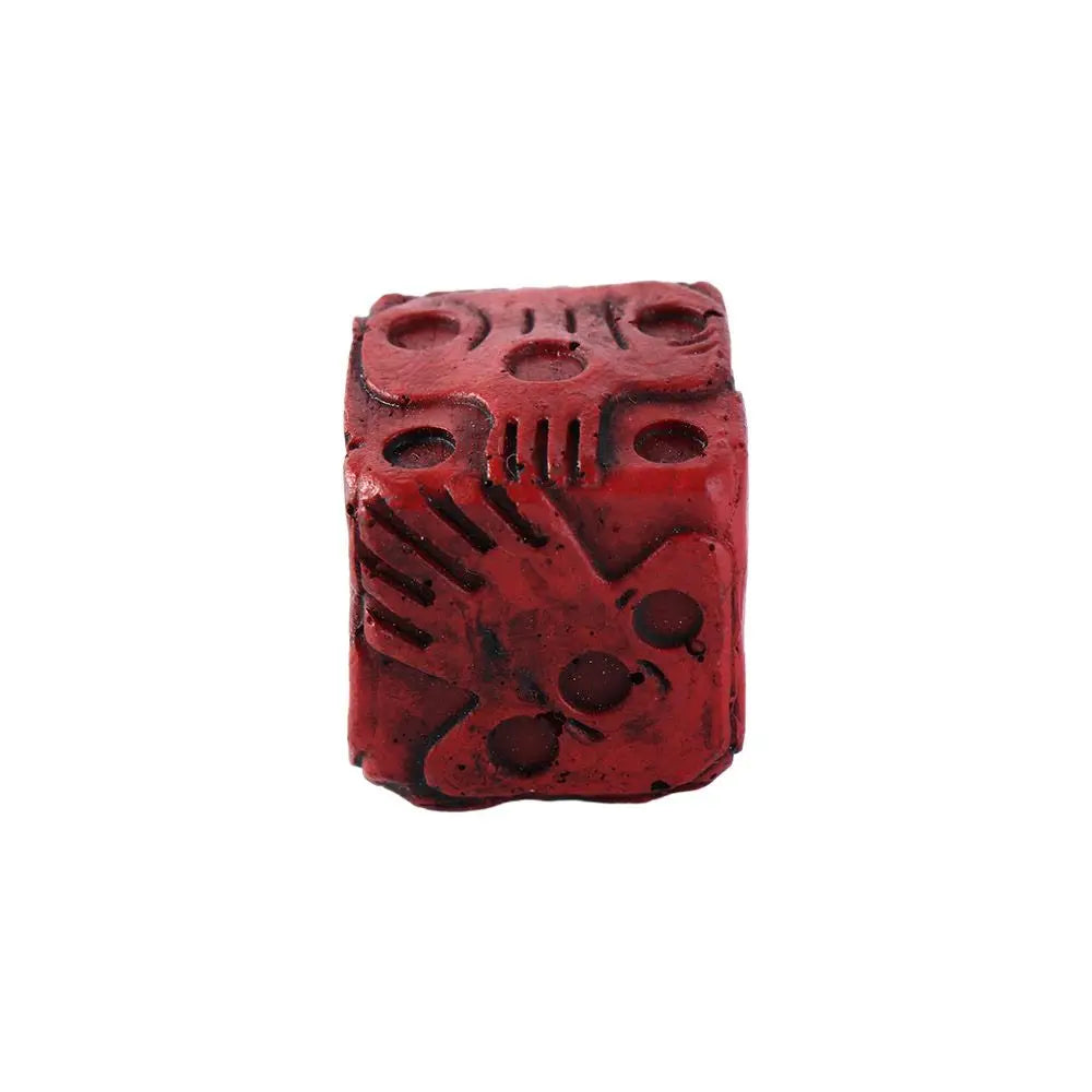 Durable Skull Dice Hand Carved Wear-Resistant Skeleton Cube Dice Portable Resin Ghostly Dice Set Haunted Gaming