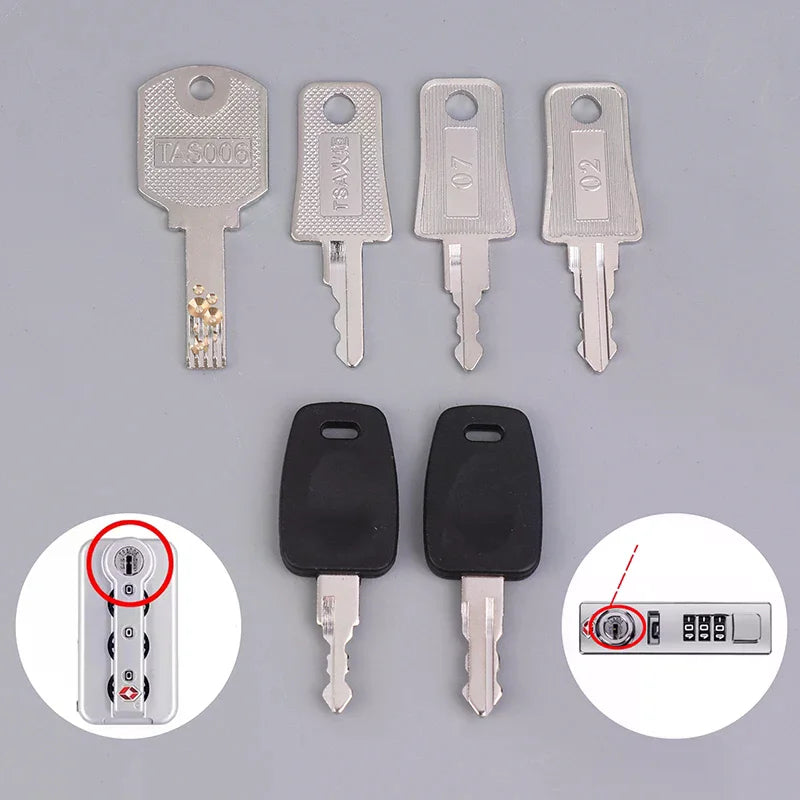 1/4pcs TSA Luggage Key 007 TSA002 TSA006 TSA Safe Ski Universal Lock Key Master Suitcase Keys For Forgotten Password