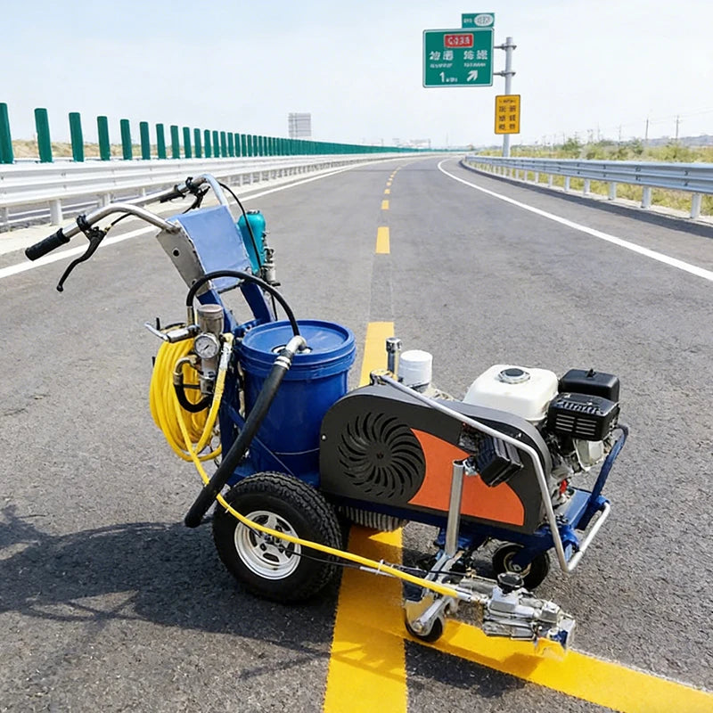 Road Marking Machine Line Striper Line Striping Machine Airless Hand Push Cold Paint Marking Equipment For Parking Lot Garage