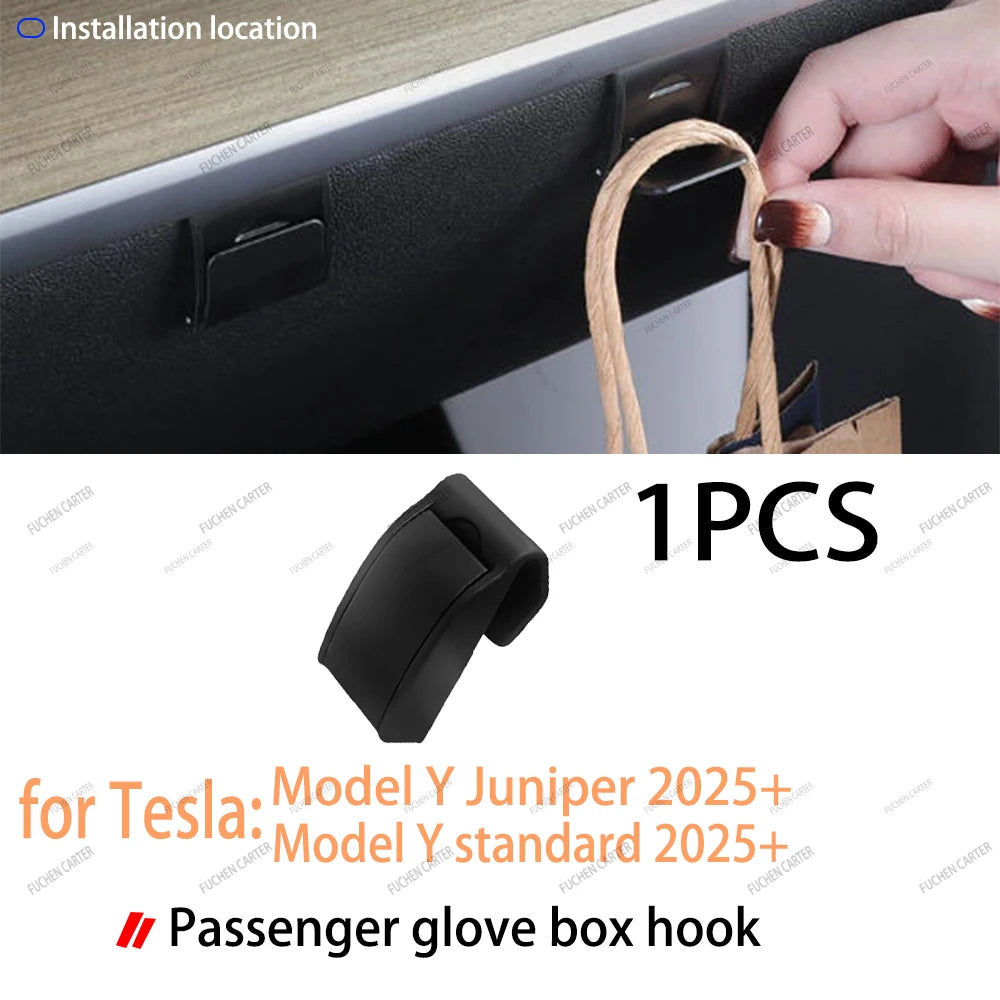 For Tesla Model Y Juniper 2025& Standard 2025+ Console & Armrest Hidden Storage Box Cup Holder Console Organizer Box Accessories