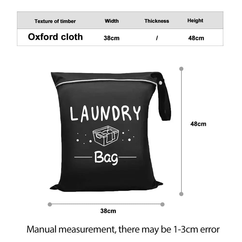 Portable Oxford Waterproof Laundry Bag Dirty Clothes Storage Pouch for Swimming Fitness And Beach - Travel Clothes Organizer ﻿