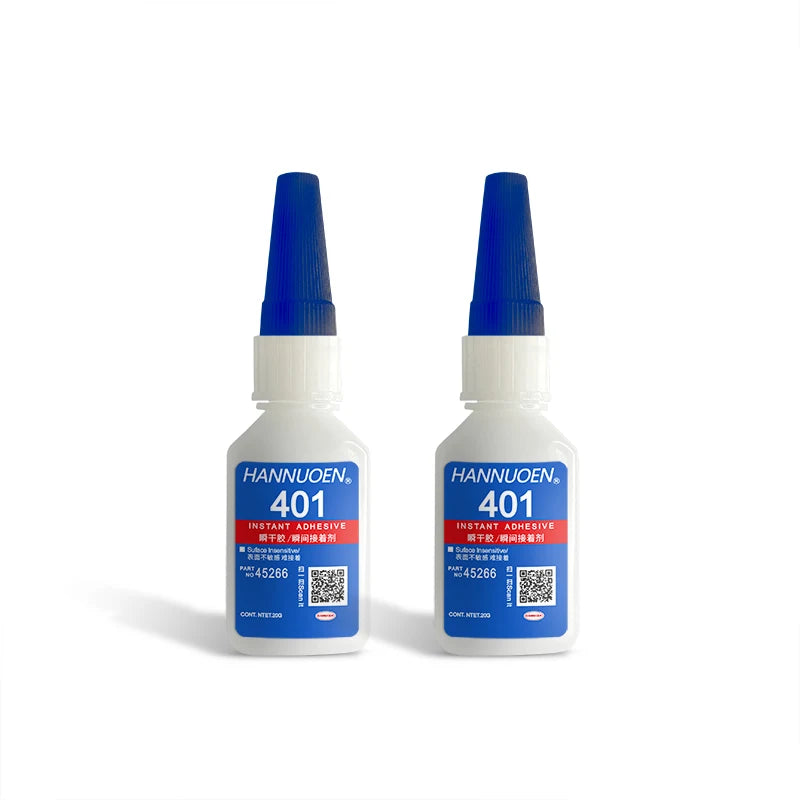 HANNUOEN O20ml 401/406 Instant Strong Super Glue Universal Superglue Mighty Instant Glue for Resin Ceramic Metal Glass Fast Dry