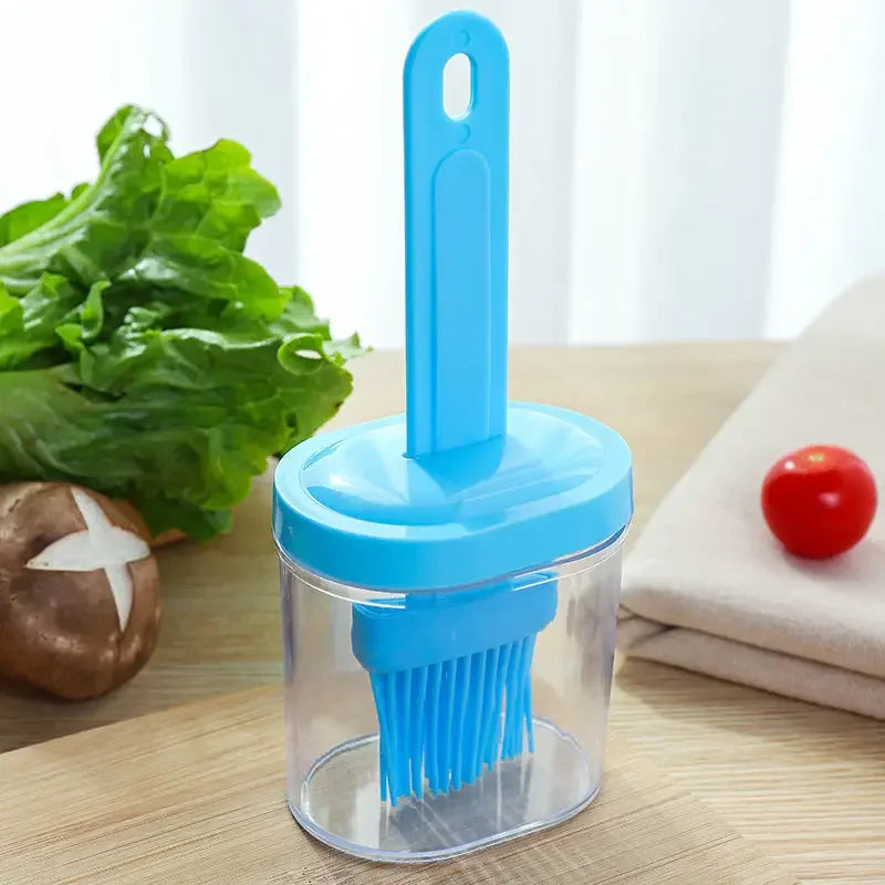BBQ Brush Split Type High Temperature Resistant Silicone Nylon Oil Brush Bottle Cake Baking Cream Cooking Kitchen Household Tool