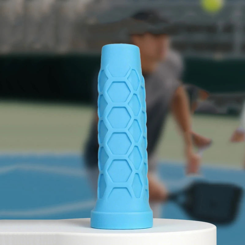 1pc Shock-absorbing Sleeve And Anti-slip Silicone Grip Reusable Silicone Racket Grip Sleeve For Tennis Rackets