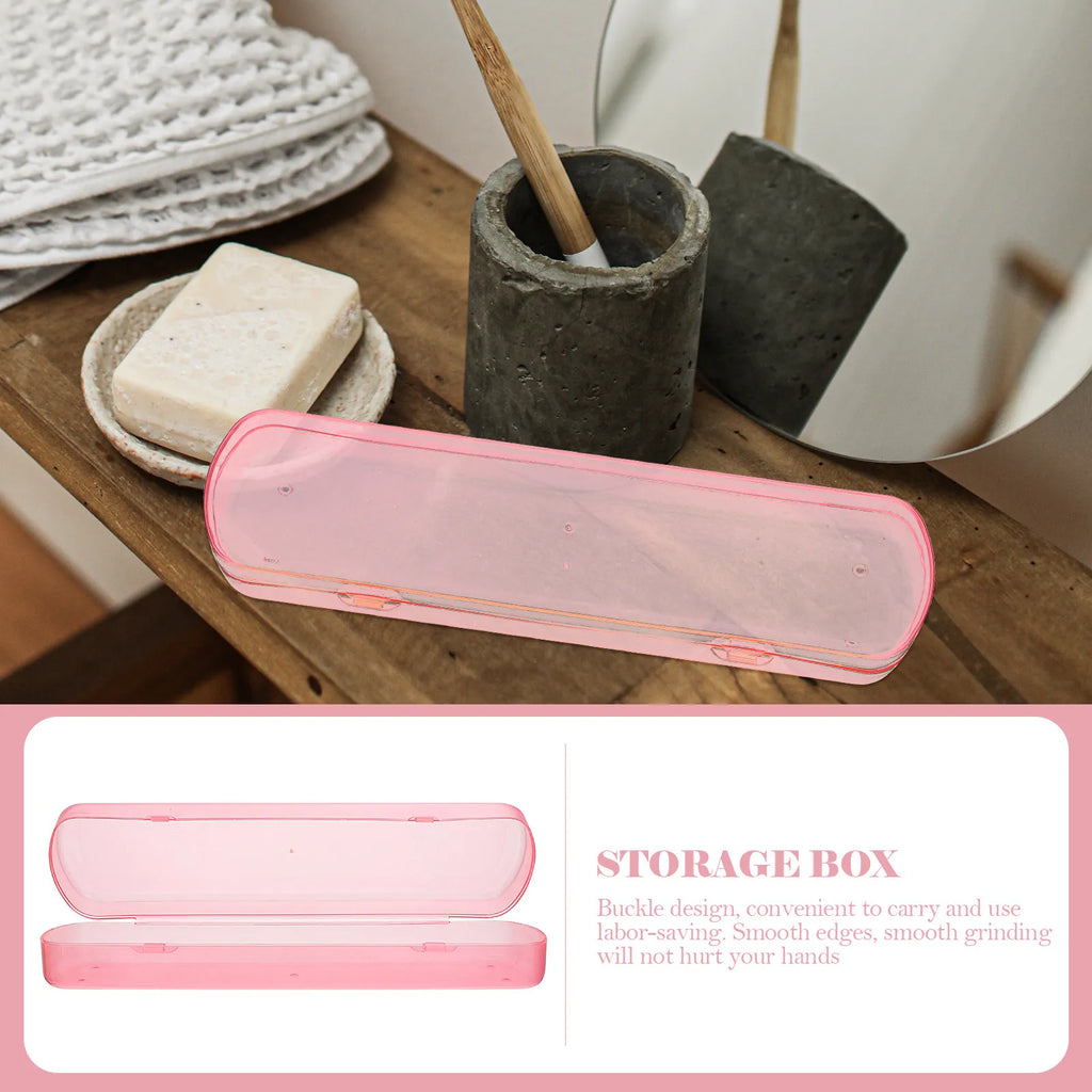 4Pcs Toothbrush Box Travel Plastic Portable Toothbrush Case Business Organizer Storage Holder for Outdoor Use Storage Box