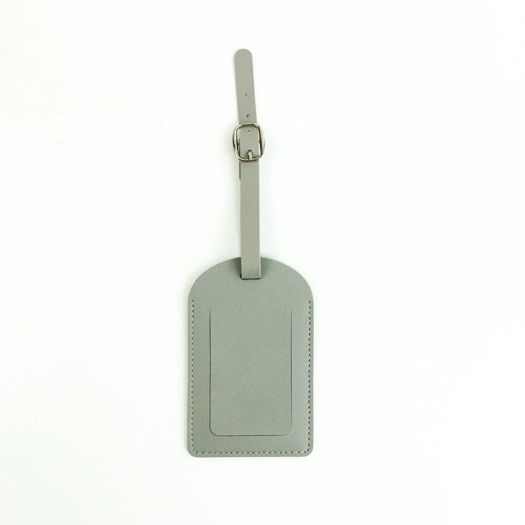 Customized letters smooth PU leather classic ultra-thin travel aviation luggage tag signature luggage label