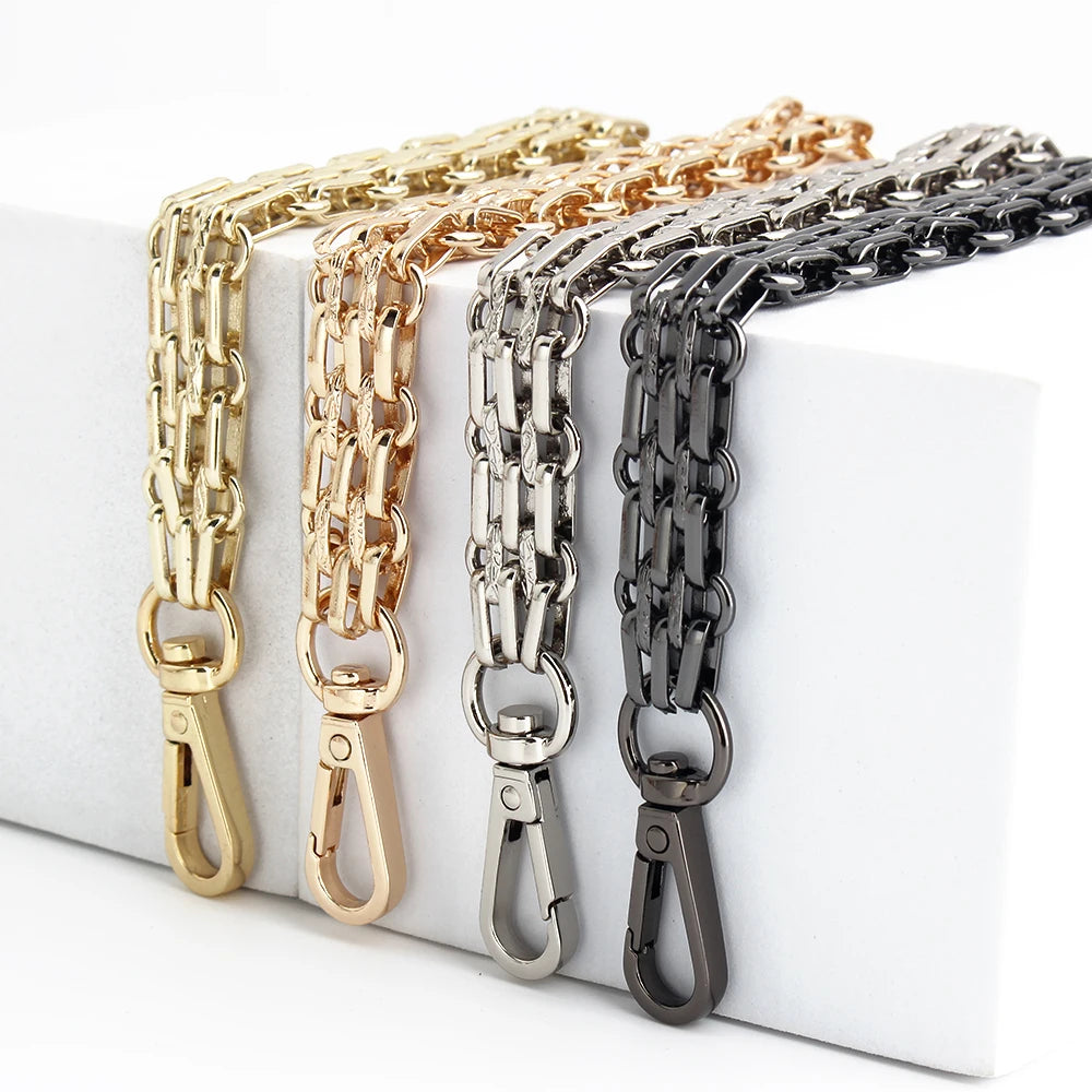 1Pc 30-60-100-120cm Metal Bag Chain Handbag Strap Chain Crossbody Bag Replacement Chains For Bags Part Accessories Bag Straps