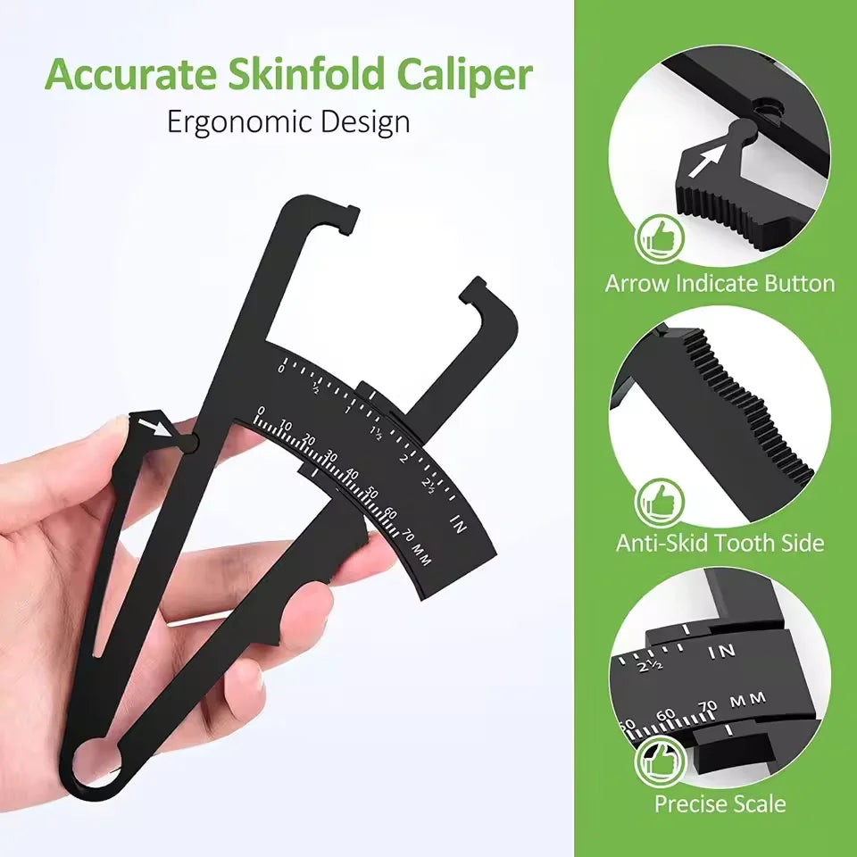 Clamp Fat Clip Body Weight Loss Tester Fat Thickness Measuring Ruler Body Fat Weight Loss Measuring Caliper Tape Measuring Tool