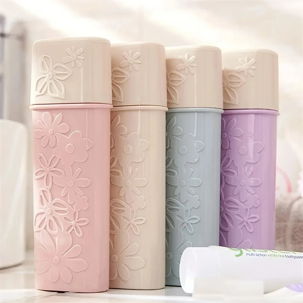 1PC Toilet toothbrush box portable travel plastic with cover