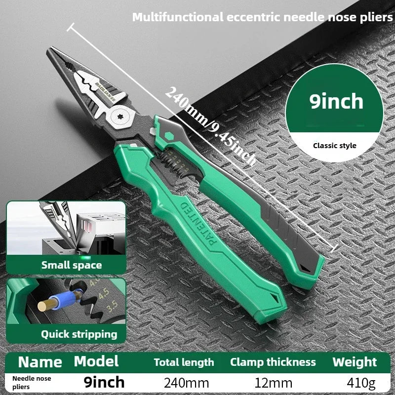 Professional Multifunctional Diagonal Pliers Needle Nose Universal Wire Cutters - Essential Hardware Tools for Electricians