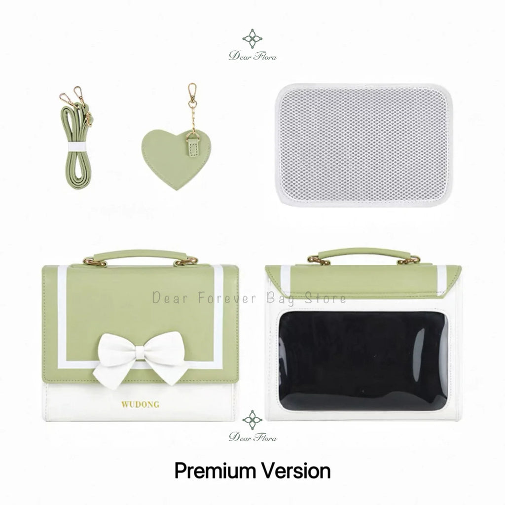 Y2K Premium Version Sweet Ita Bag Lolita Girl Transparent Bag Fashion Preppy Style Shoulder Crossbody Bag Kawaii Display Handbag