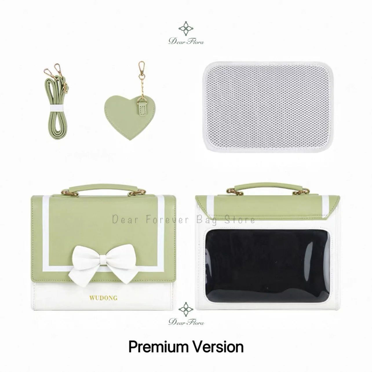 Y2K Premium Version Sweet Ita Bag Lolita Girl Transparent Bag Fashion Preppy Style Shoulder Crossbody Bag Kawaii Display Handbag