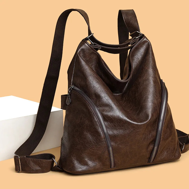 Large Capacity Casual Travel Backpack Versatile Dual-Purpose Shoulder Bag Women's Tote Bag Wear-Resistant