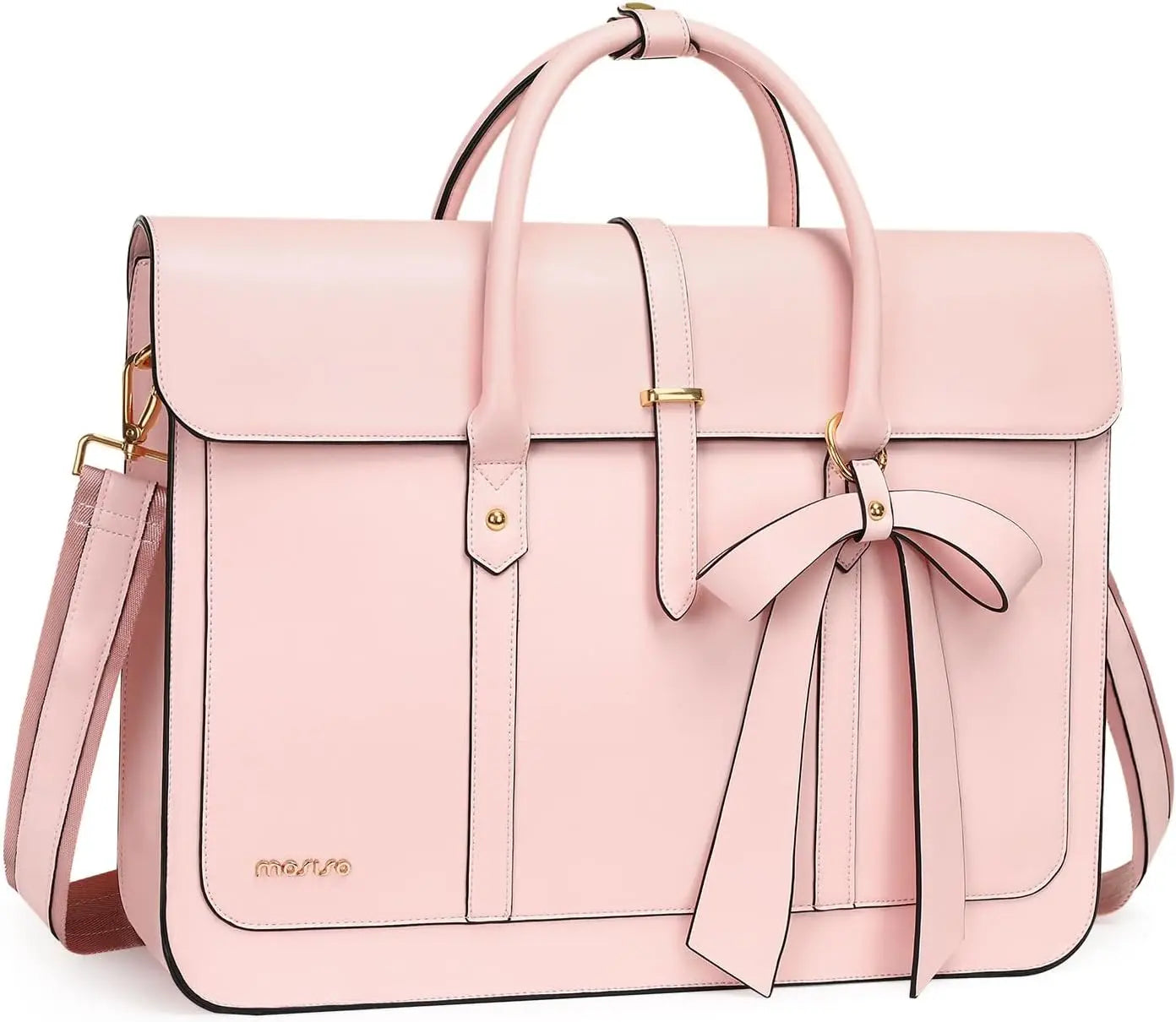 MOSISO Women's Tote Bag for MacBook 13 14 15 16 17.3 inch Notebook PU Leather Laptop Shoulder Bag Backpack Handbag Dual-purpose