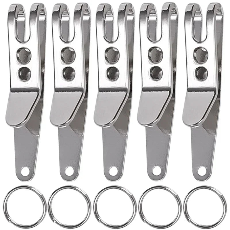 EDC Bag Gear Pocket Suspension Clip with Key Carabiner Clip Outdoor Quicklink Keychain Key Suspension Pocket Clip Camping Gadget